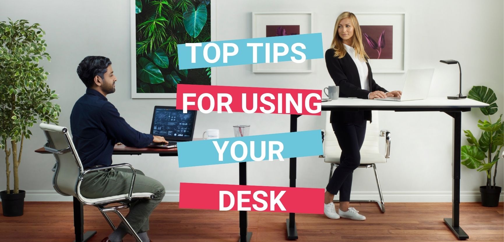 Standing at shop your desk