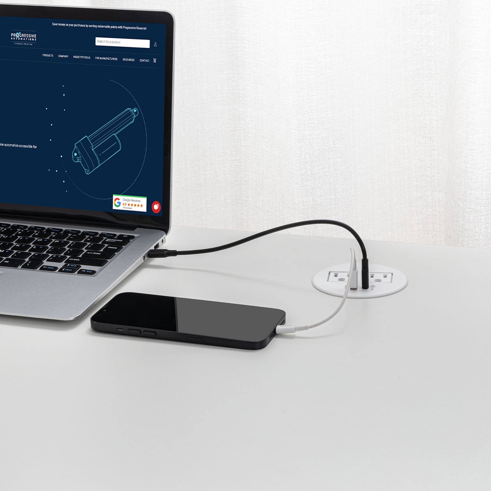 Round Tabletop Grommet w/ USB and AC Power