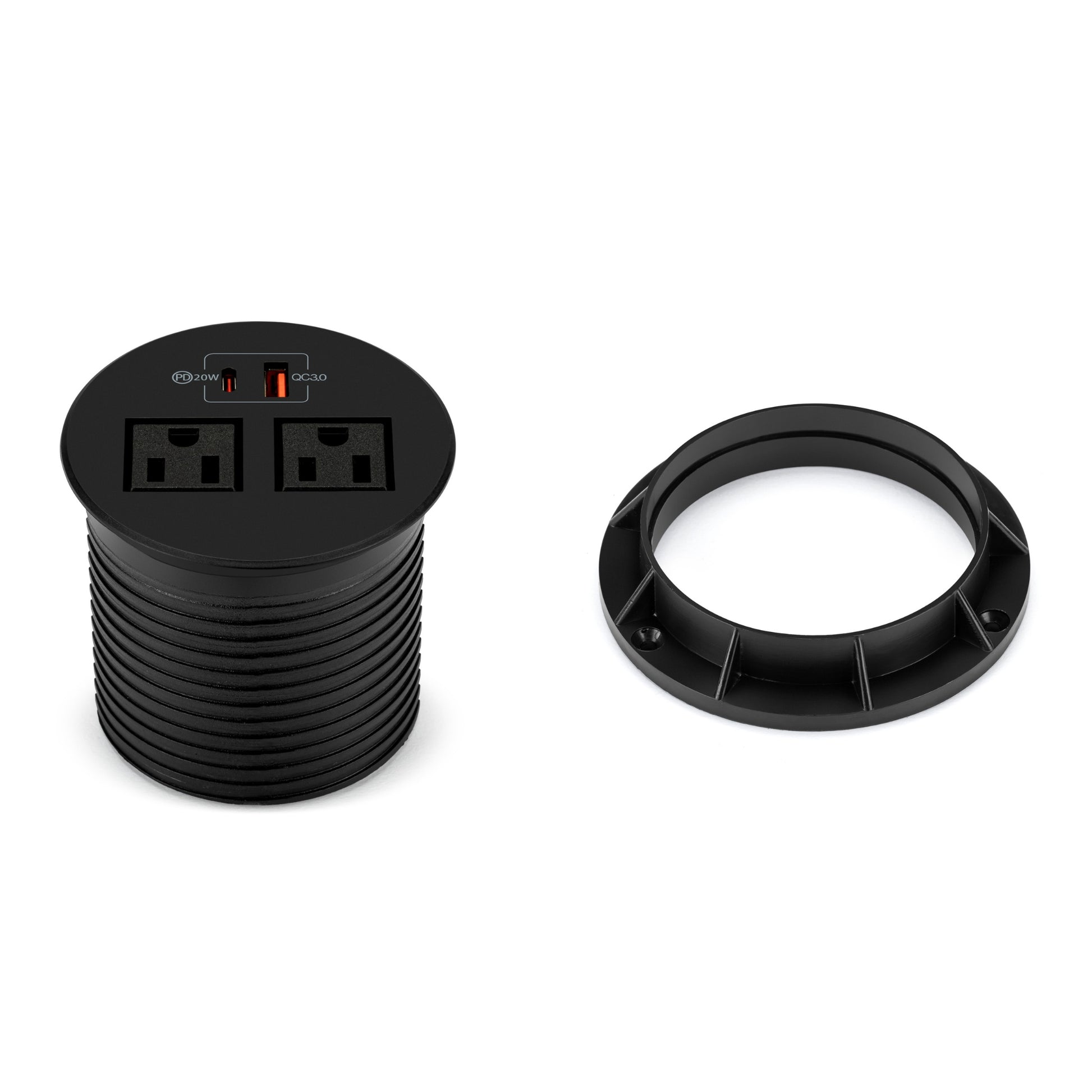 Round Tabletop Grommet w/ USB and AC Power
