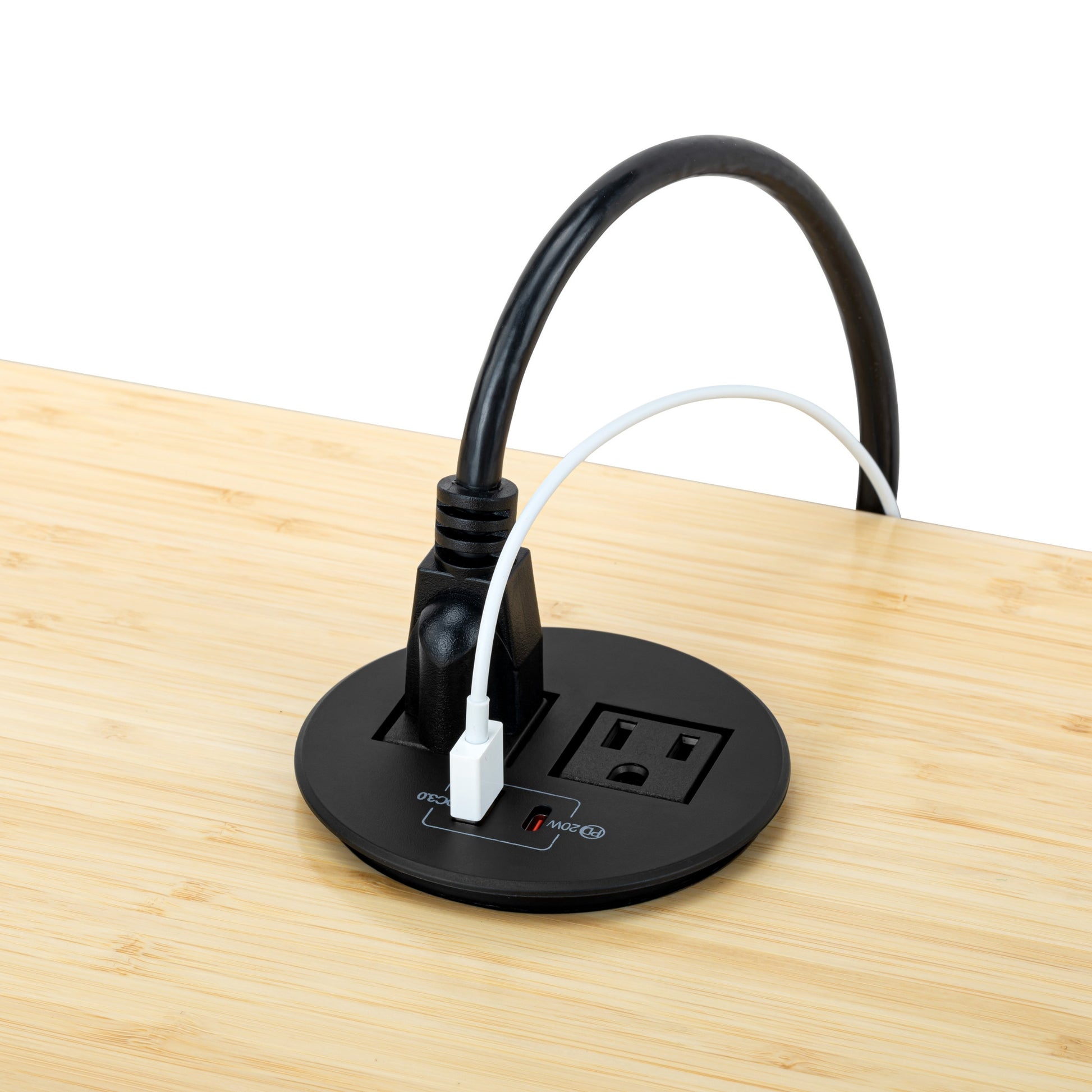 Round Tabletop Grommet w/ USB and AC Power