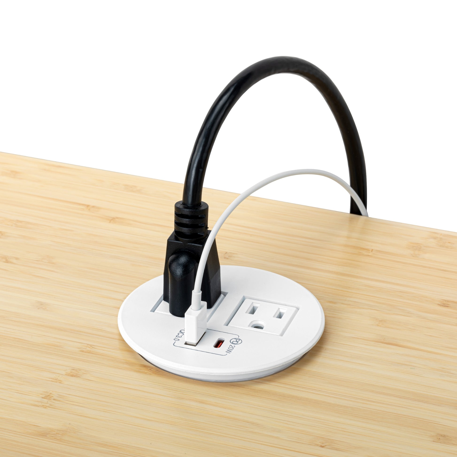 Round Tabletop Grommet w/ USB and AC Power