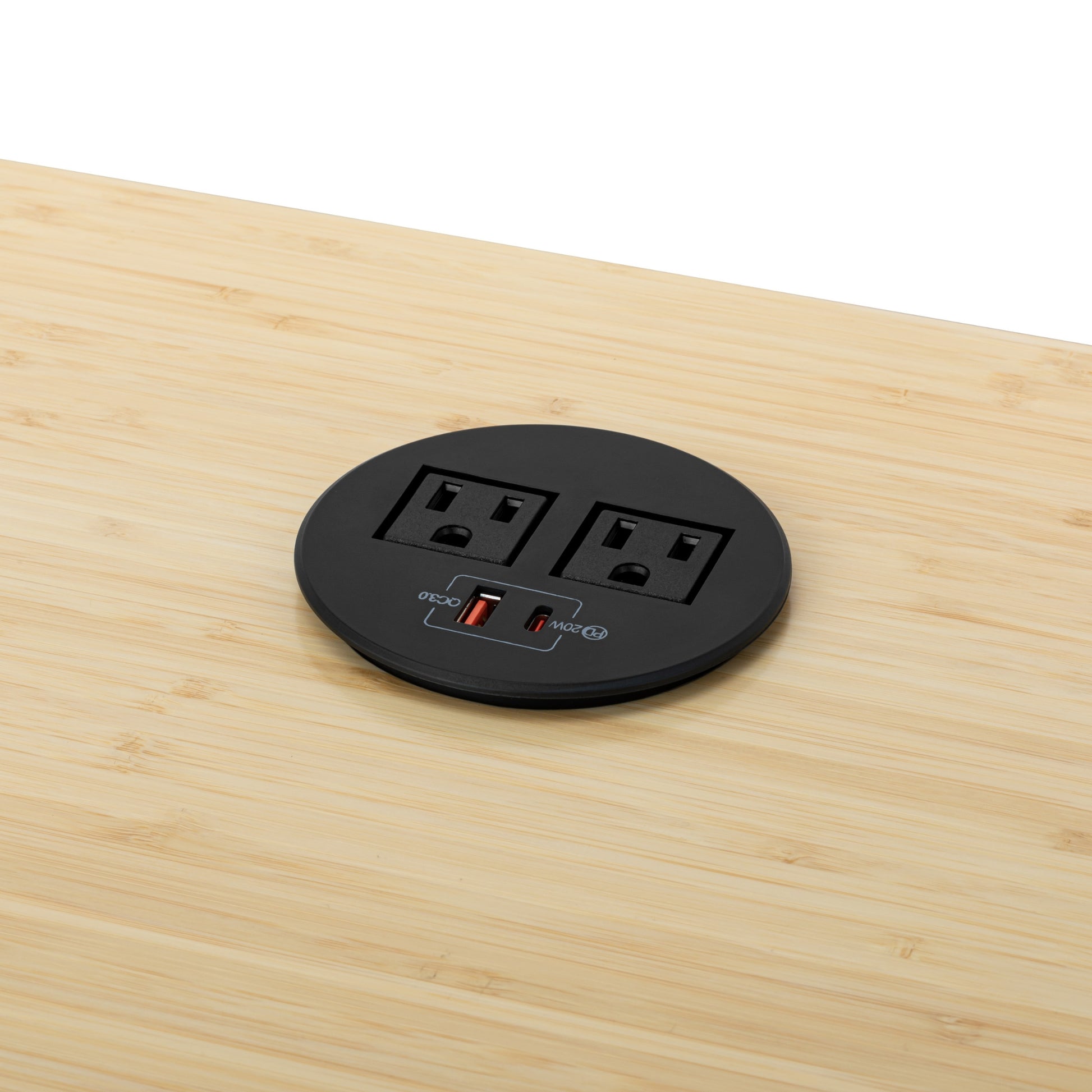 Round Tabletop Grommet w/ USB and AC Power