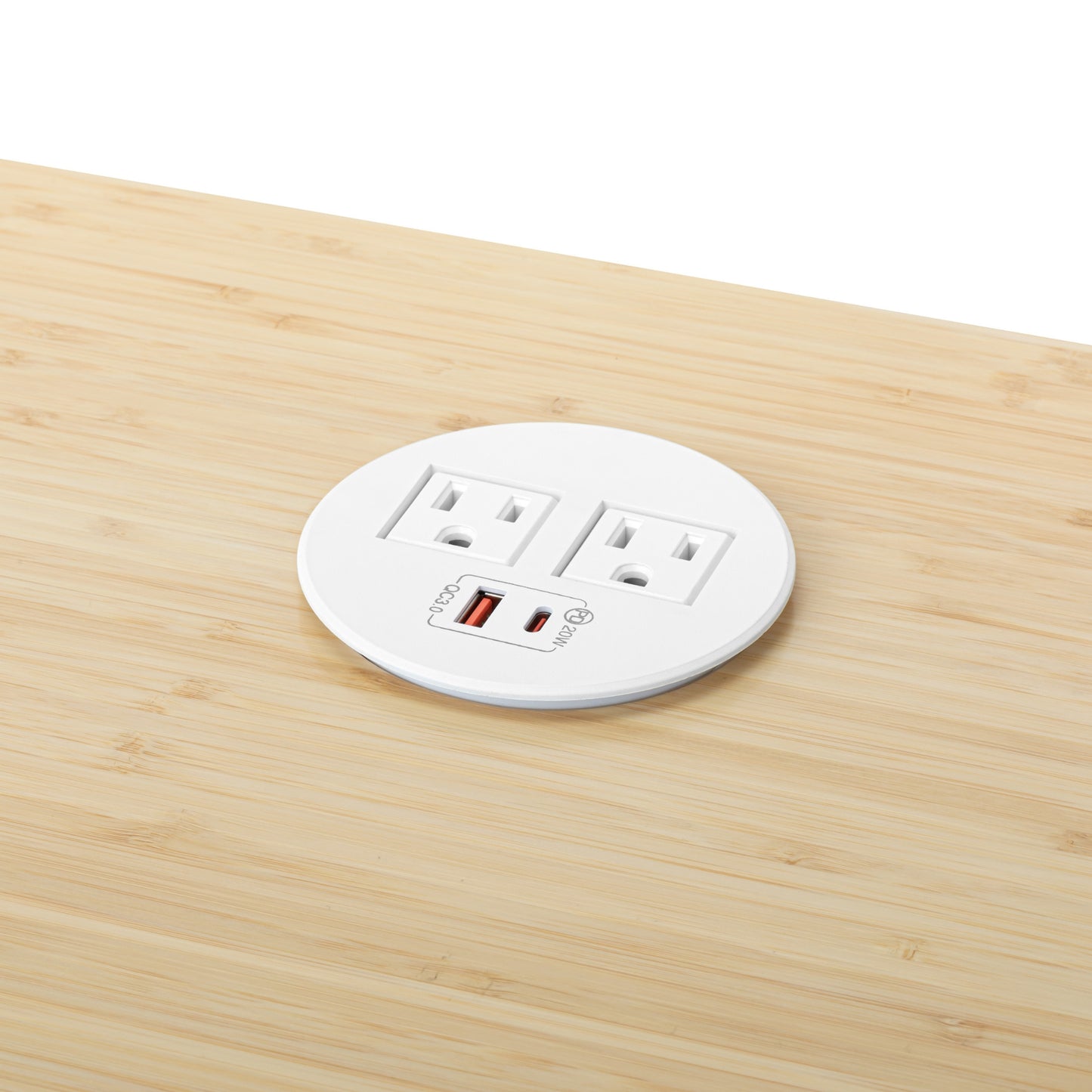 Round Tabletop Grommet w/ USB and AC Power