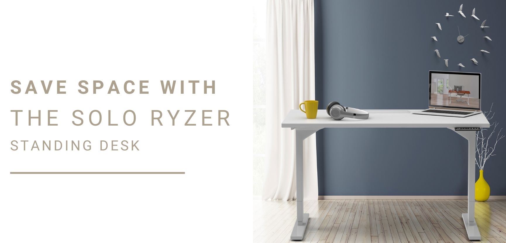 Save Space with the Solo Ryzer Adjustable Standing Desk