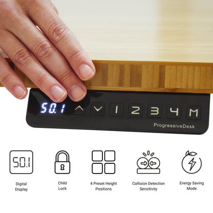 Solo Ryzer Bamboo — The Eco Sit Stand Desk