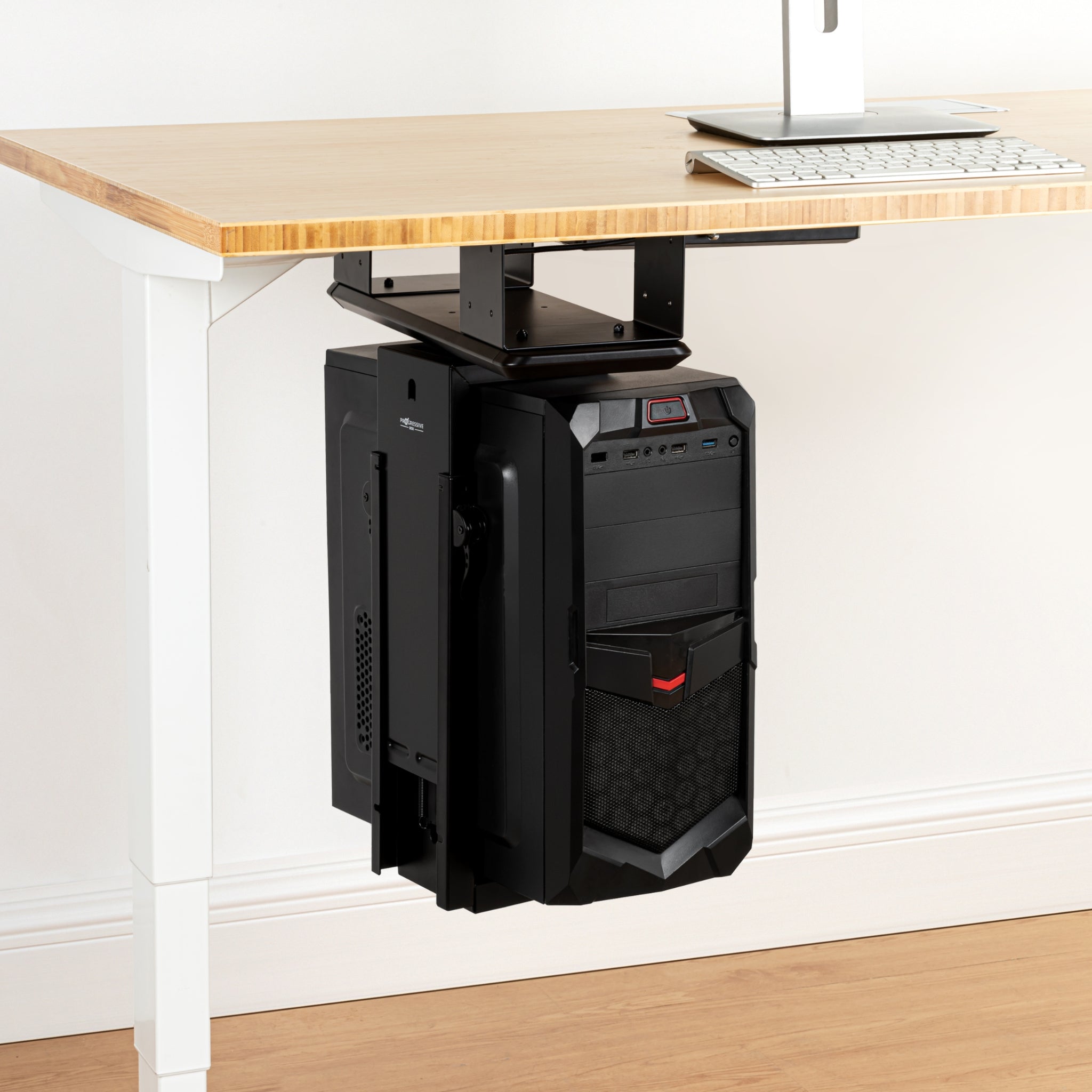 Slide & Swivel Under-Desk CPU Holder Mount – Progressive Desk