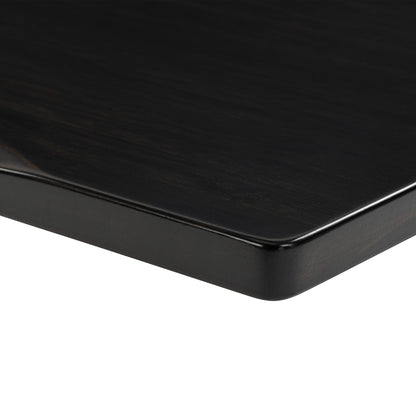 Black Bamboo Rounded Tabletop