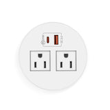 Round Tabletop Grommet w/ USB and AC Power
