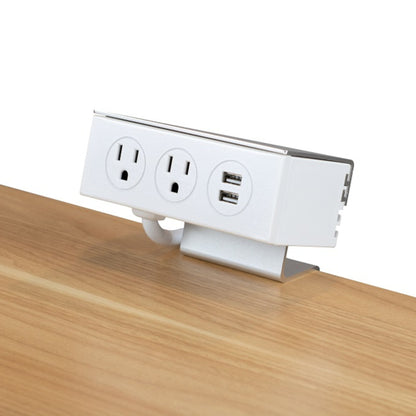 2-Plug Desk Clamp Power Bar w/ USB Ports #4