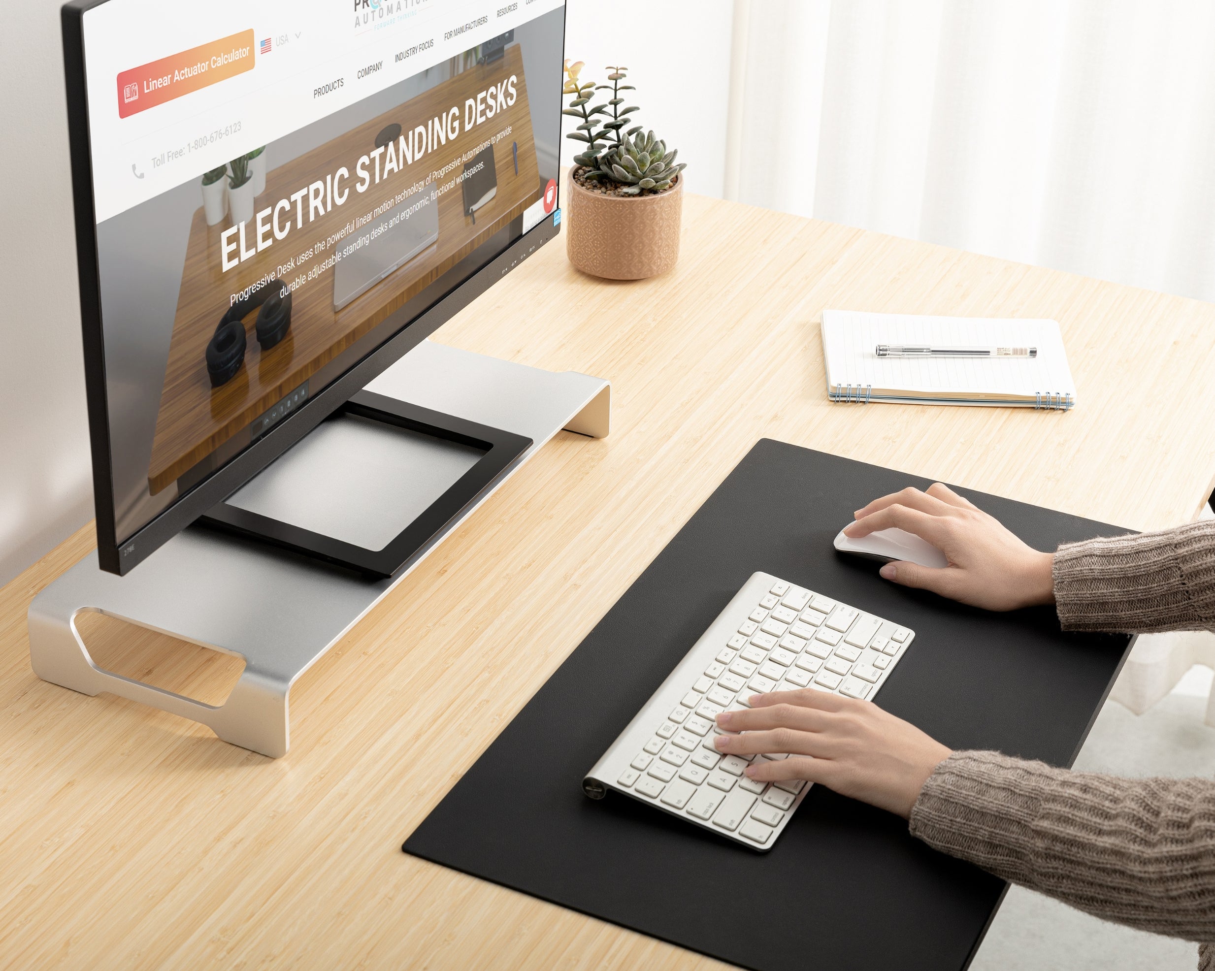 Slim Aluminum Monitor Riser – Progressive Desk