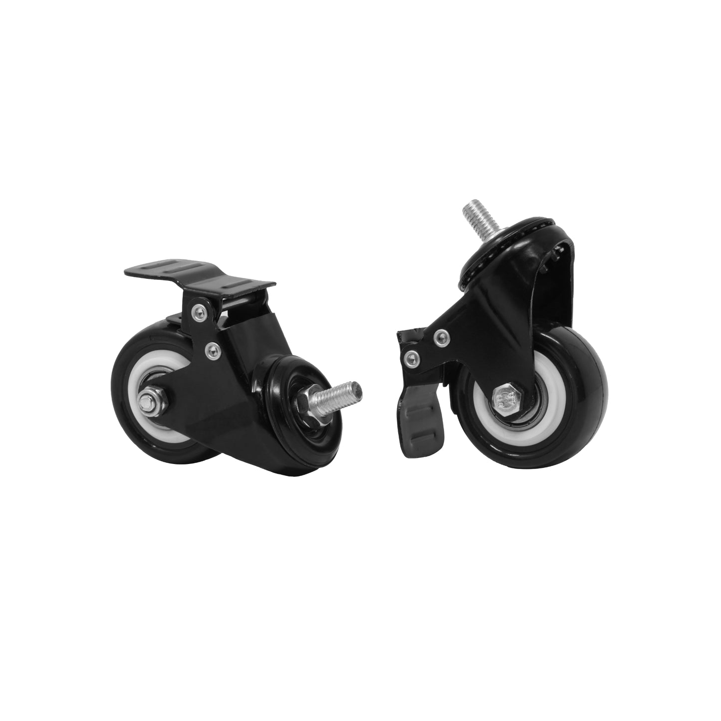 2" Lockable Caster Wheels - Set of 6 - Black