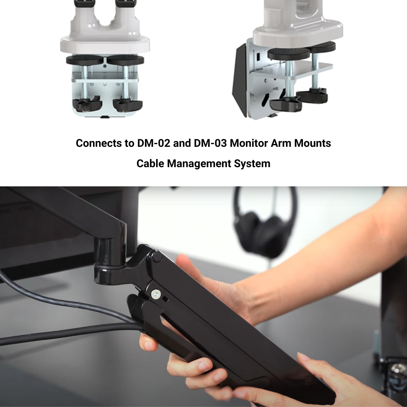 Dual Monitor Arm with a Removable Laptop Mount – Progressive Desk