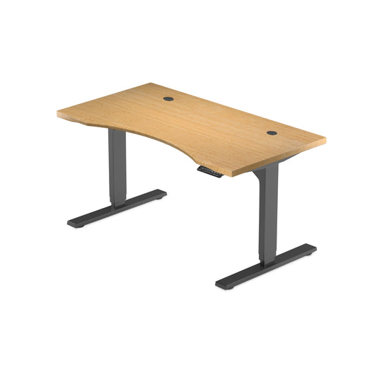Solo Ryzer Standing Desk 60”x30” Ergo Cut Light Bamboo