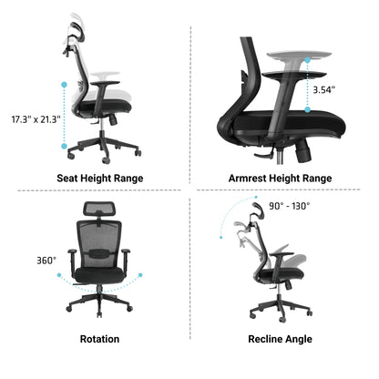 Ergo Glyder Chair Infographics