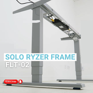 Solo Ryzer Adjustable Desk Frame – Black Steel Legs – Progressive Desk