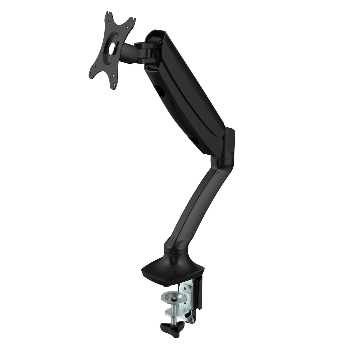 Single Gas Spring Monitor Stand for Desks – Black – Progressive Desk