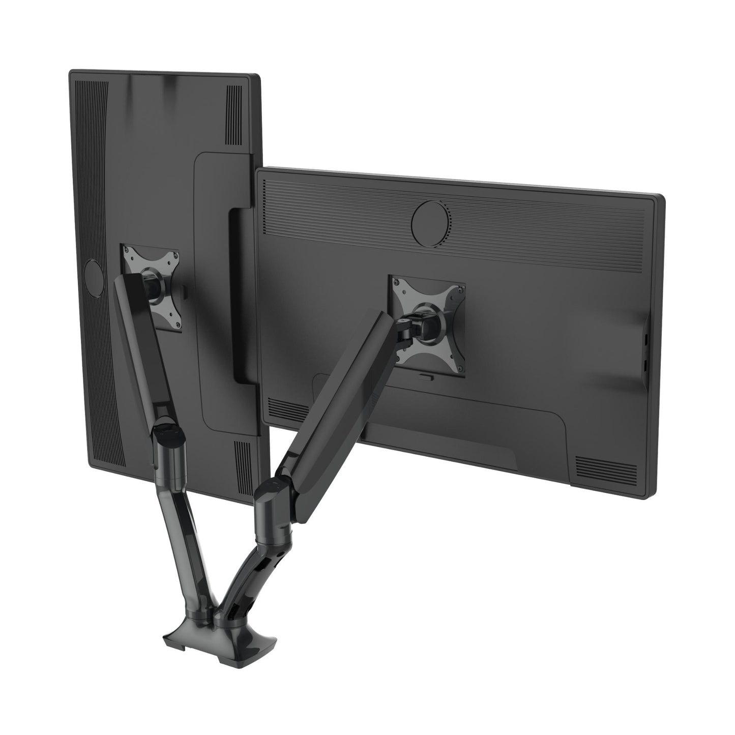 Dual Gas Spring Monitor Stand - Black