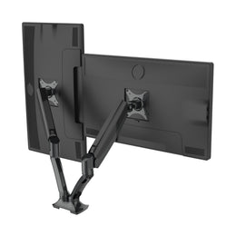 Dual Gas Spring Monitor Stand -  Black