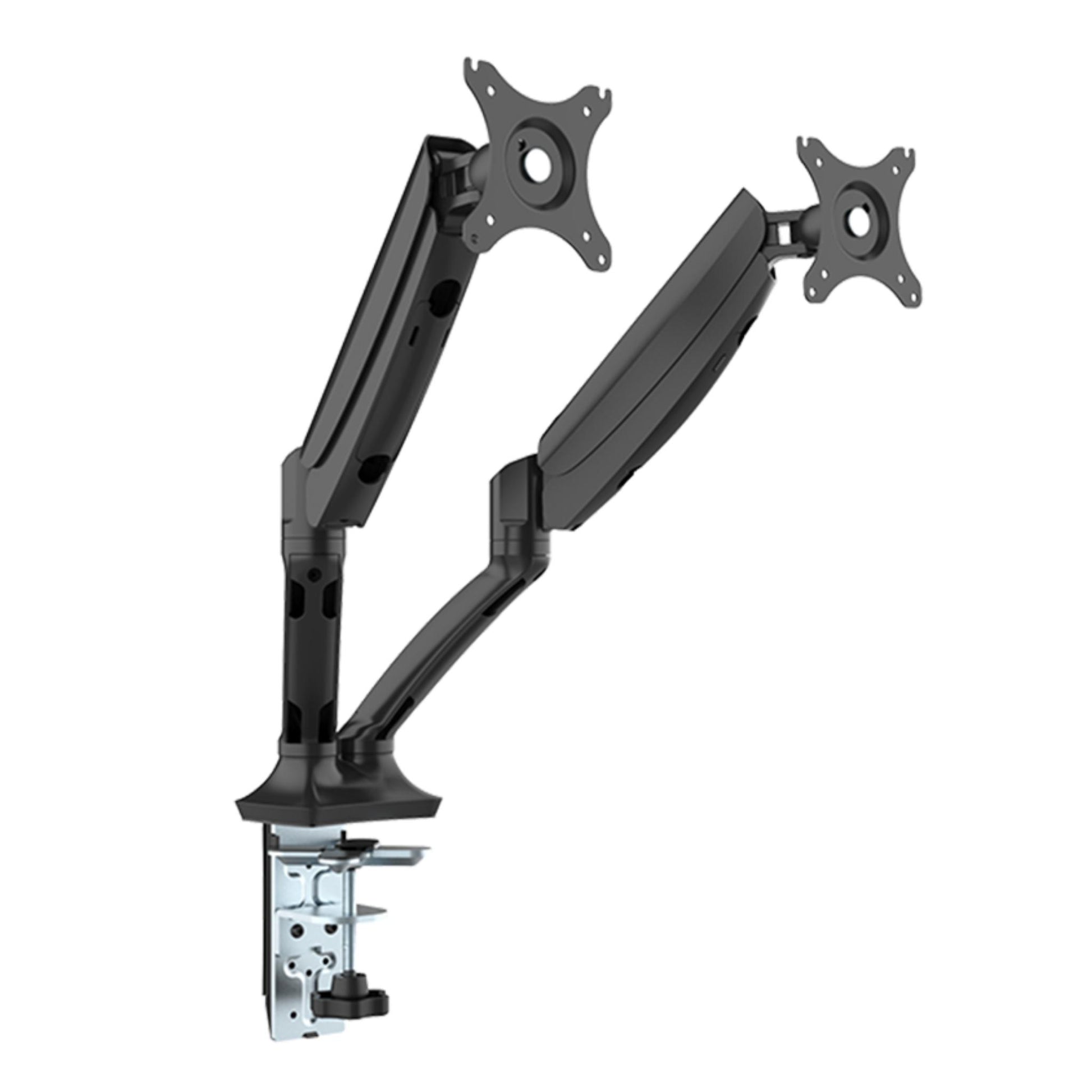 Dual Gas Spring Fully Adjustable Monitor Arm Mount Stand, for Two