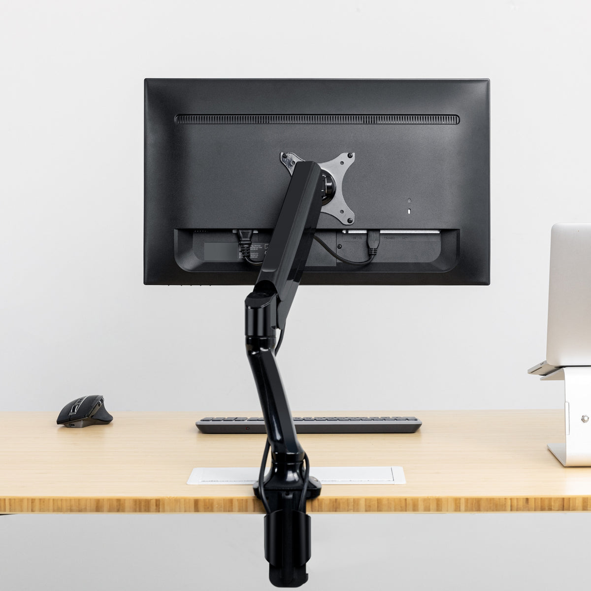 Spring Monitor Holder Single Gas Spring Monitor Stand for Desks – Black – Progressive Desk