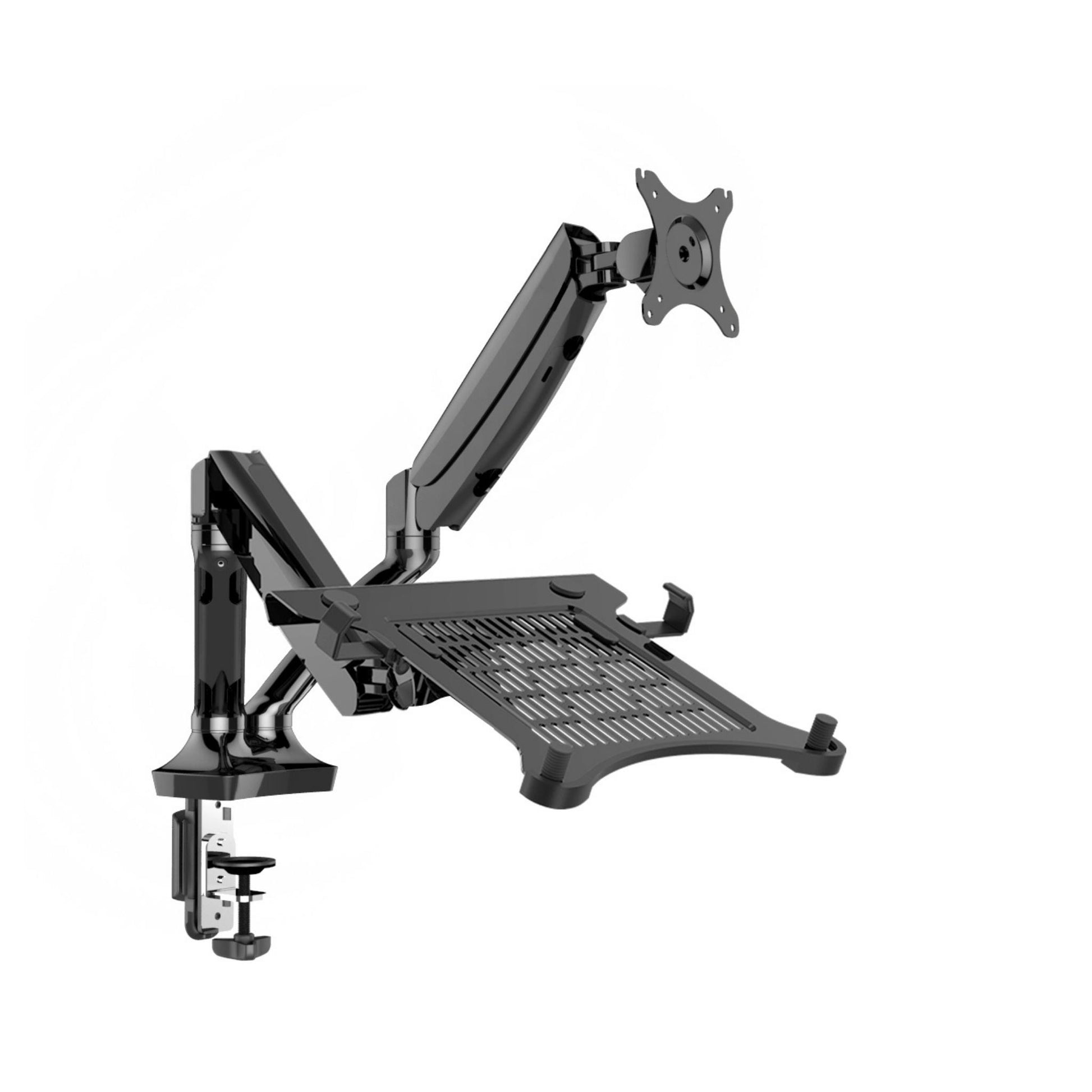 Dual Monitor Arm with a Removable Laptop Mount – Progressive Desk